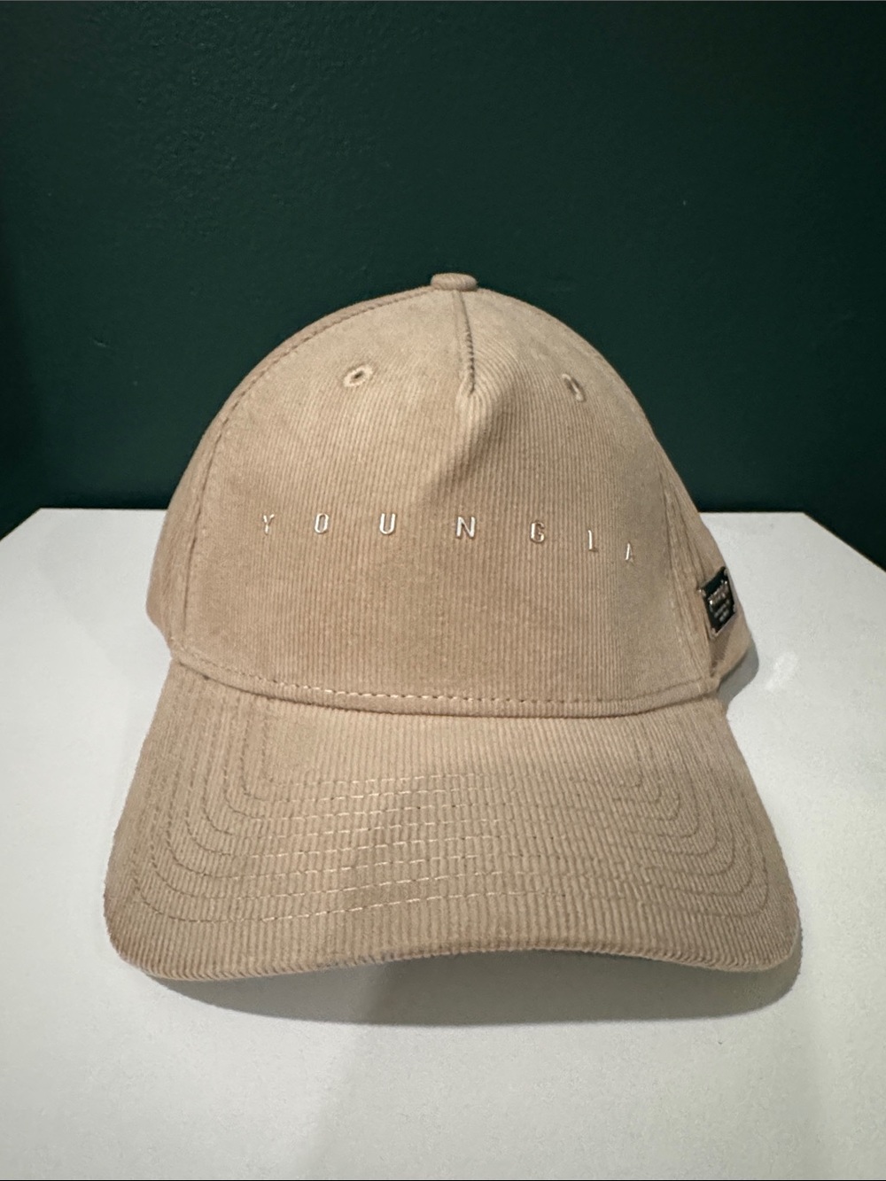 YoungLA Beige Corduroy Men’s Baseball Cap